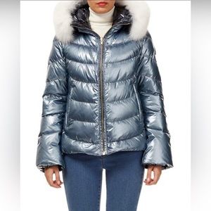 Gorski Reversible Fox-Fur Hood Quilted Puffer Apres-Ski Jacket